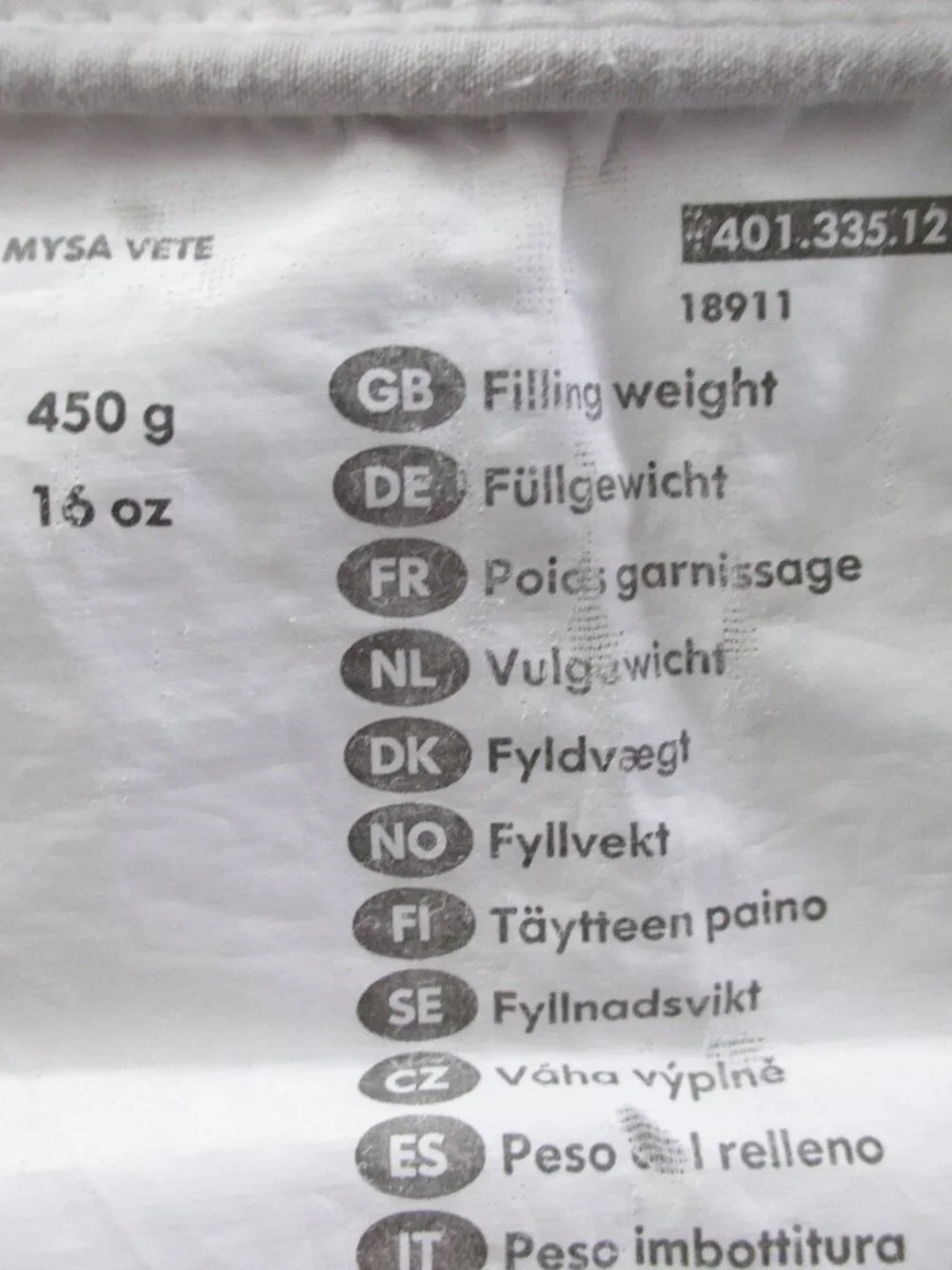 IKEA mysa vete